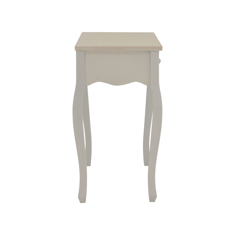 Κονσόλα Joliene Inart mdf σε λευκή αντικέ-φυσική απόχρωση 80x40x75εκ 5