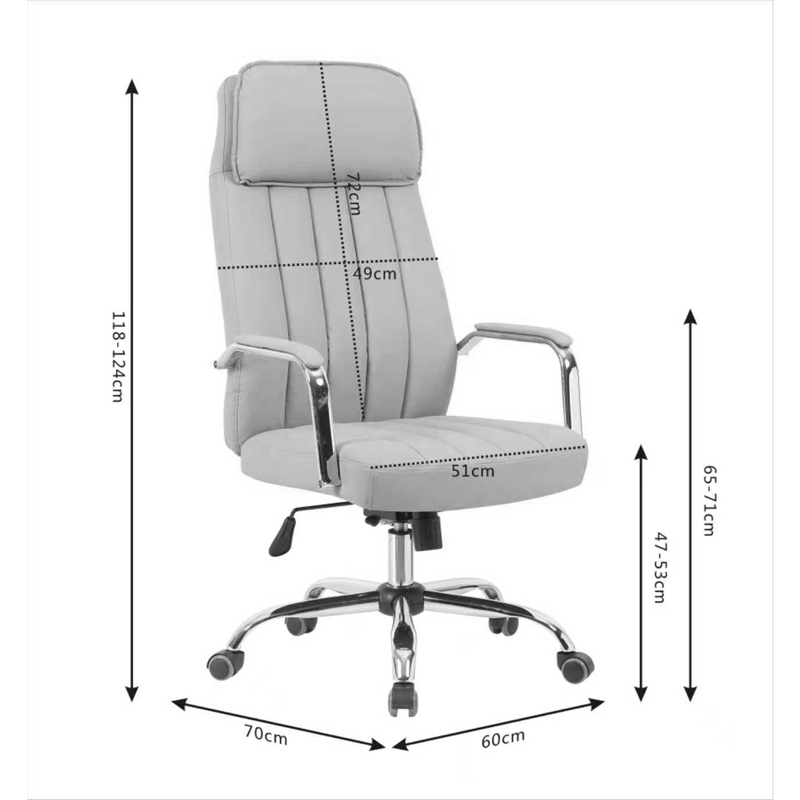 Καρέκλα γραφείου διευθυντή Morales pakoworld pu καφέ 60x70x118-124εκ 6