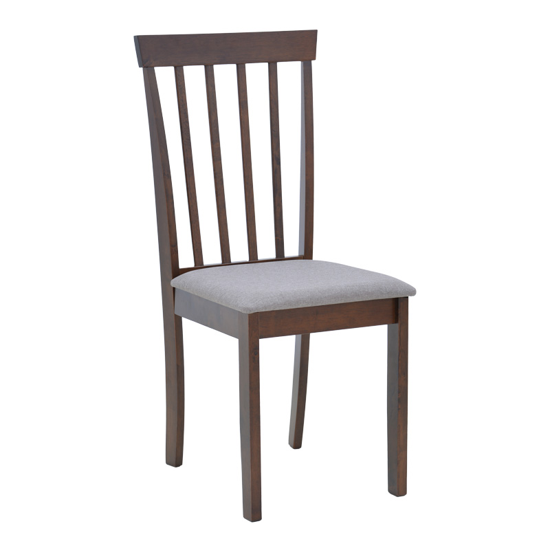 Καρέκλα Houston pakoworld rubberwood σε καρυδί απόχρωση 40x49x94εκ 1