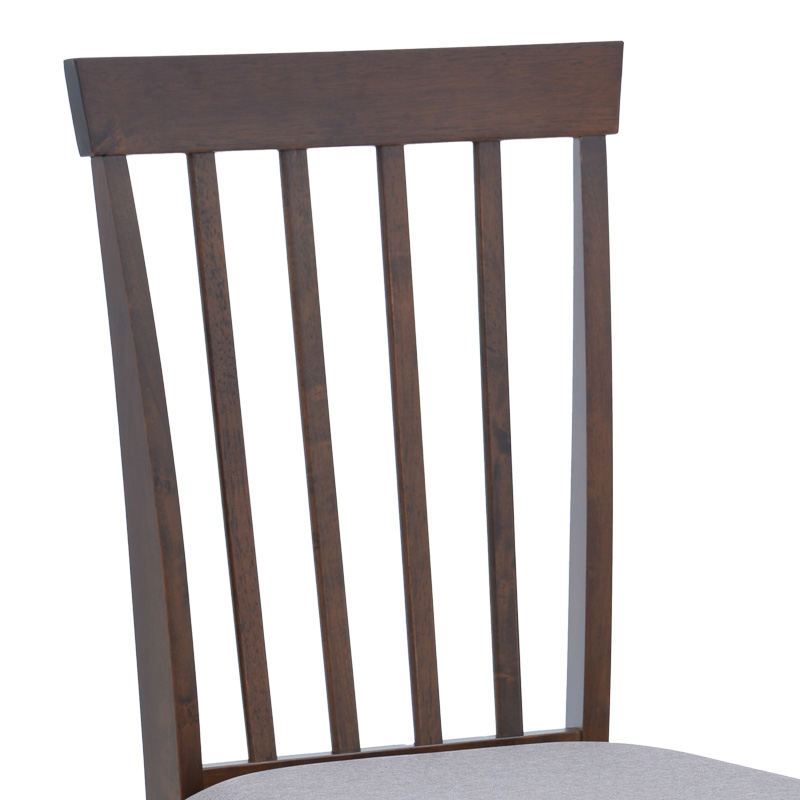 Καρέκλα Houston pakoworld rubberwood σε καρυδί απόχρωση 40x49x94εκ 6