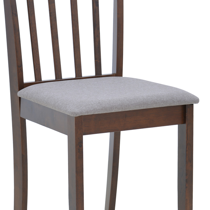 Καρέκλα Houston pakoworld rubberwood σε καρυδί απόχρωση 40x49x94εκ 7