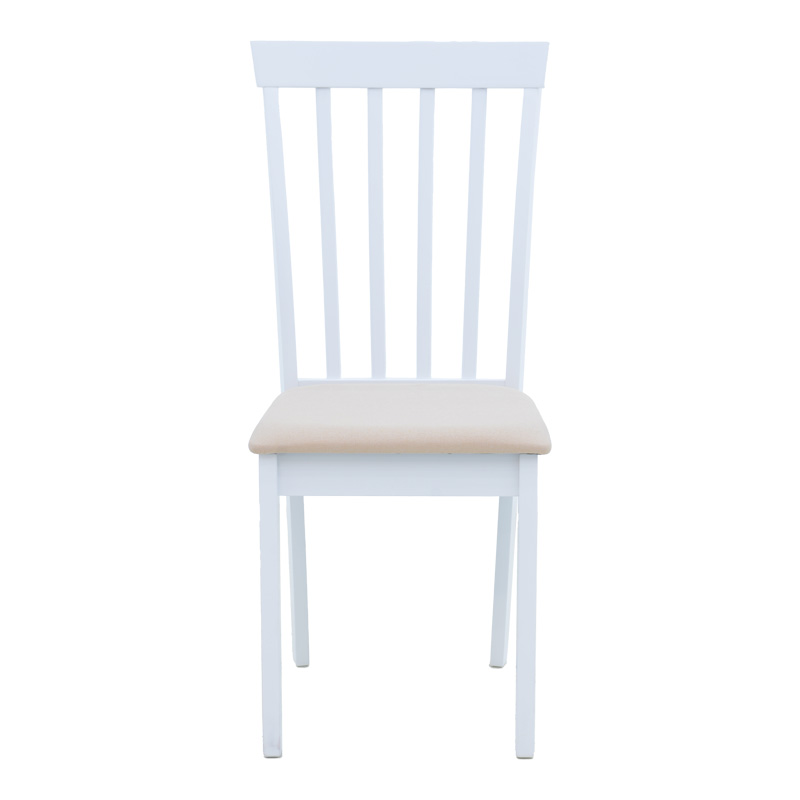 Καρέκλα Houston pakoworld rubberwood σε λευκή απόχρωση 40x49x94εκ 4