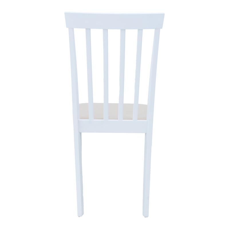 Καρέκλα Houston pakoworld rubberwood σε λευκή απόχρωση 40x49x94εκ 5