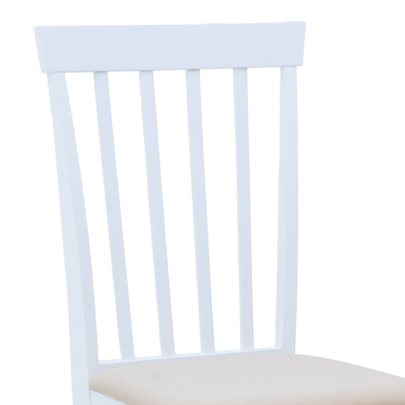 Καρέκλα Houston pakoworld rubberwood σε λευκή απόχρωση 40x49x94εκ 6