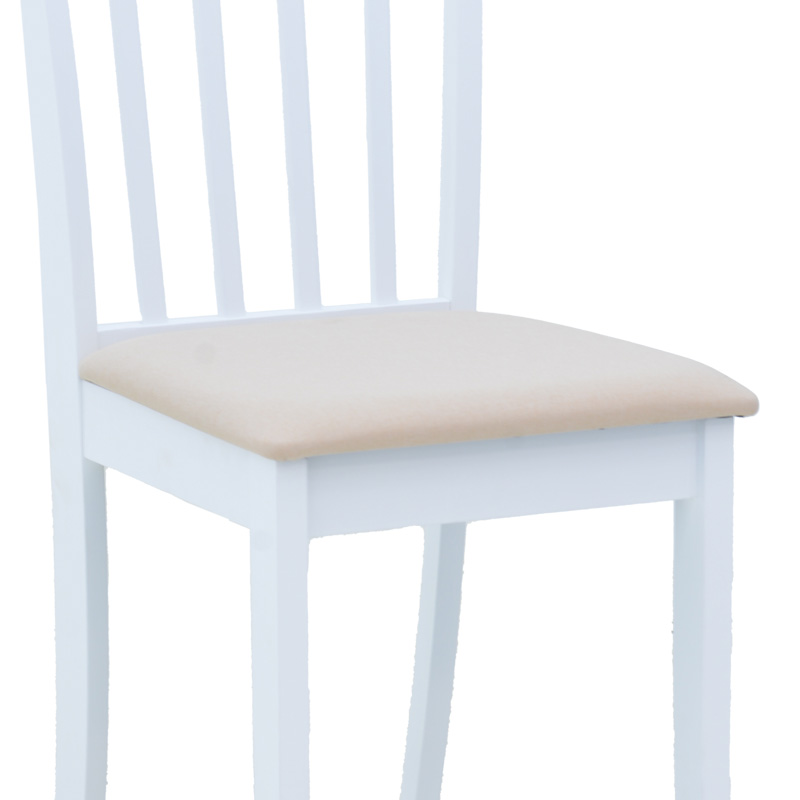 Καρέκλα Houston pakoworld rubberwood σε λευκή απόχρωση 40x49x94εκ 7