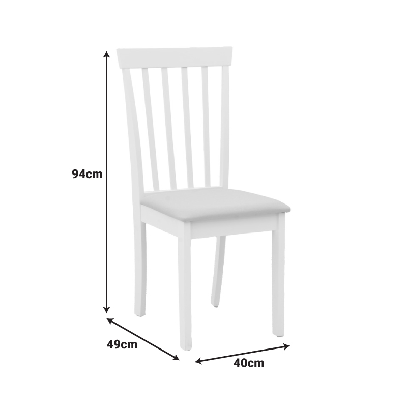 Καρέκλα Houston pakoworld rubberwood σε λευκή απόχρωση 40x49x94εκ 8