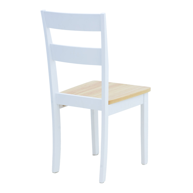 Καρέκλα York pakoworld σε λευκή-φυσική απόχρωση 39.5x47.5x89εκ 2