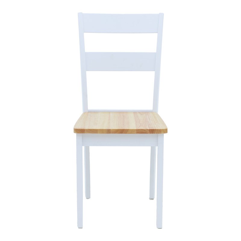 Καρέκλα York pakoworld σε λευκή-φυσική απόχρωση 39.5x47.5x89εκ 4