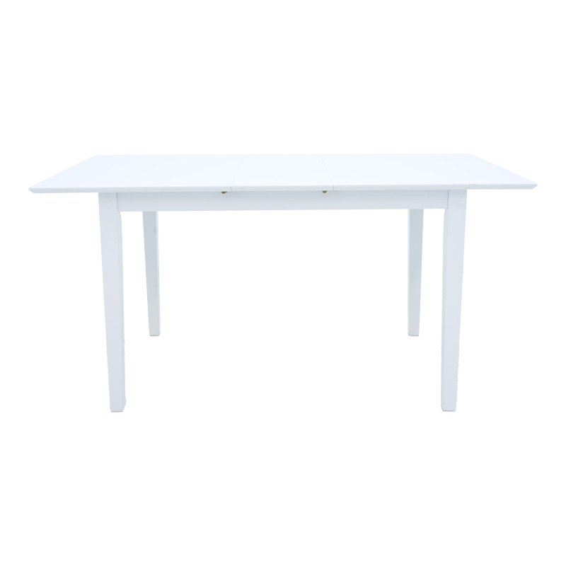 Tραπέζι επεκτεινόμενο Mabor pakoworld ξύλο σε λευκή απόχρωση 120-150x80x73,8εκ 5