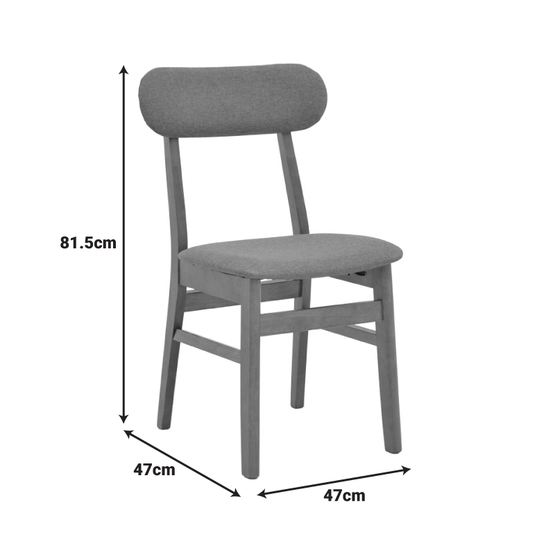 Καρέκλα Gaborn pakoworld σε γκρι απόχρωση 47x47x81,5εκ 8