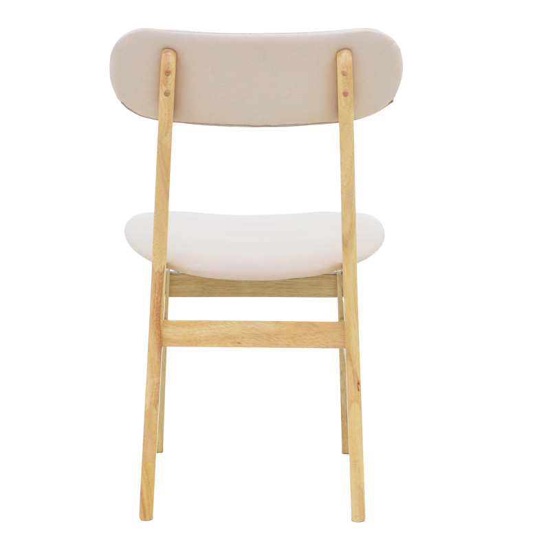 Καρέκλα Gaborn pakoworld σε φυσικό-μπεζ απόχρωση 47x47x81,5εκ 5