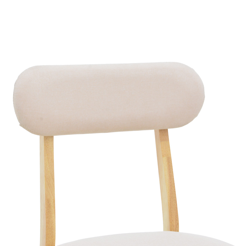 Καρέκλα Gaborn pakoworld σε φυσικό-μπεζ απόχρωση 47x47x81,5εκ 6