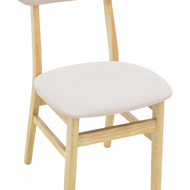 Καρέκλα Gaborn pakoworld σε φυσικό-μπεζ απόχρωση 47x47x81,5εκ 7