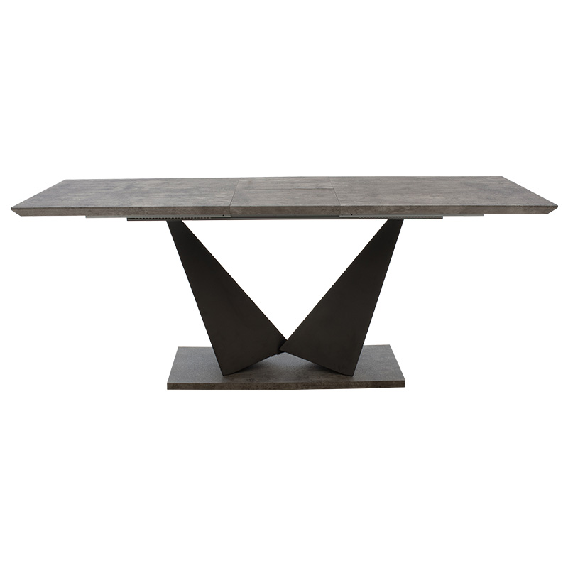 Τραπέζι Gordon pakoworld επεκτεινόμενο γκρι cement- πόδι μαύρο μέταλλο 160-200x90x75εκ 6