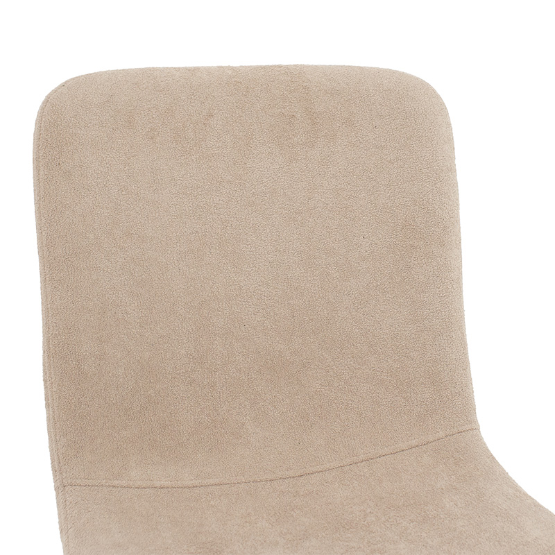 Καρέκλα Gratify pakoworld ύφασμα εκρού-πόδι μαύρο 5