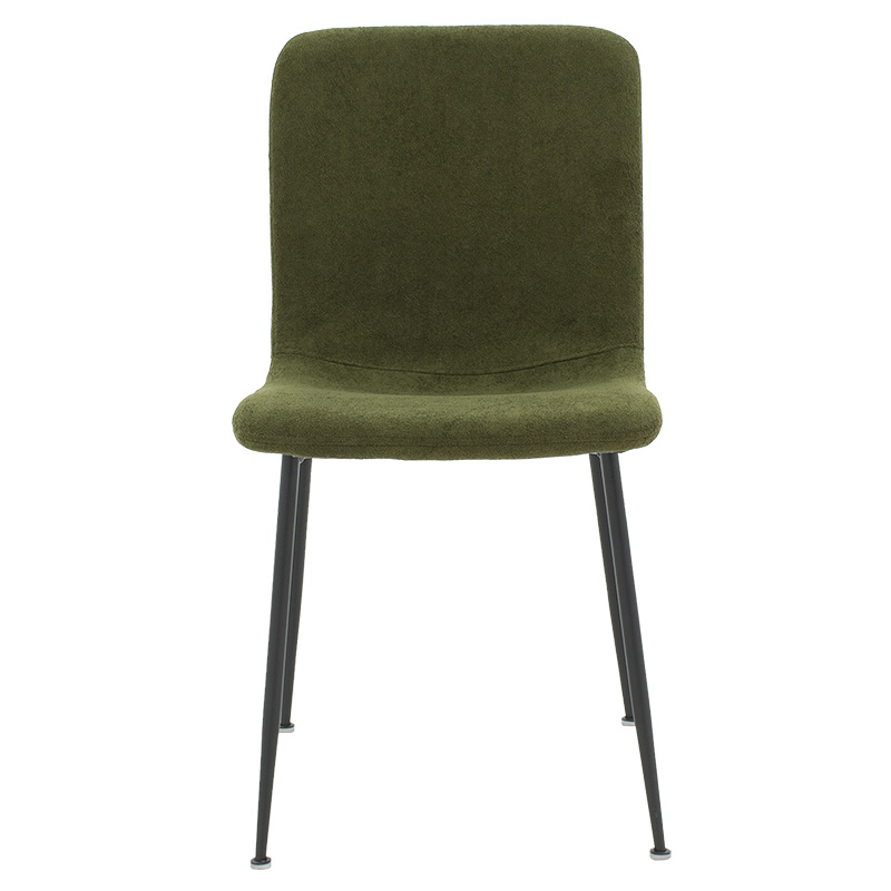 Καρέκλα Gratify pakoworld ύφασμα χακί-πόδι μαύρο 4