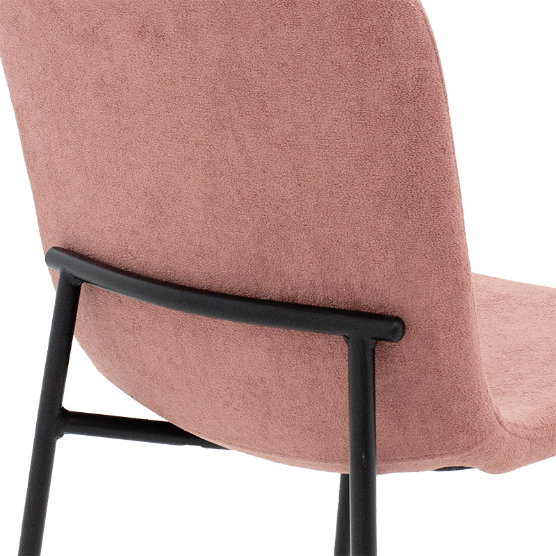 Καρέκλα Gratify pakoworld ύφασμα σάπιο μήλο-πόδι μαύρο 7