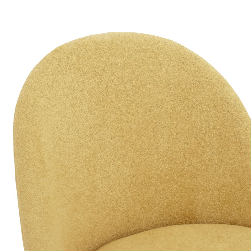 Καρέκλα Graceful pakoworld ύφασμα κίτρινο-πόδι μαύρο 5