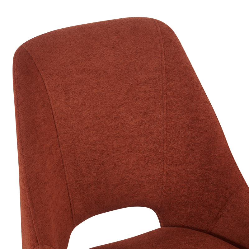 Καρέκλα Initiate pakoworld terracotta ύφασμα-πόδι μαύρο μέταλλο 48x57x85εκ 6