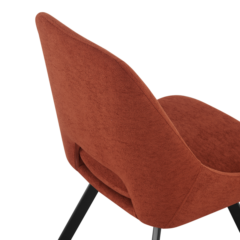 Καρέκλα Initiate pakoworld terracotta ύφασμα-πόδι μαύρο μέταλλο 48x57x85εκ 8