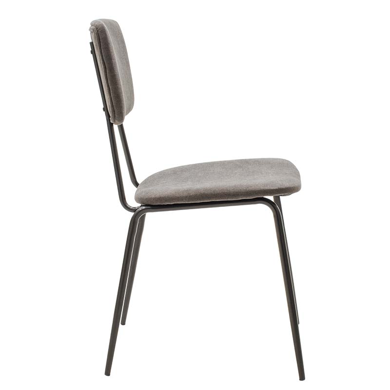 Καρέκλα Tania pakoworld ύφασμα ανθρακί antique-μαύρο πόδι 4