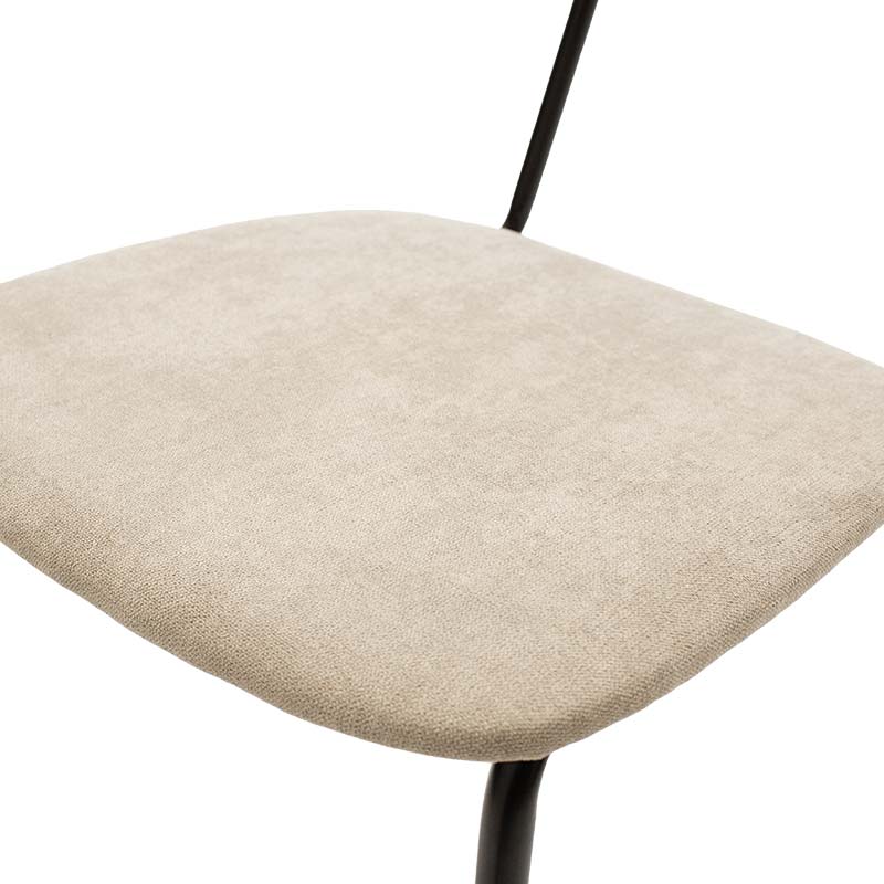 Καρέκλα Tania pakoworld ύφασμα μπεζ antique-μαύρο πόδι 7