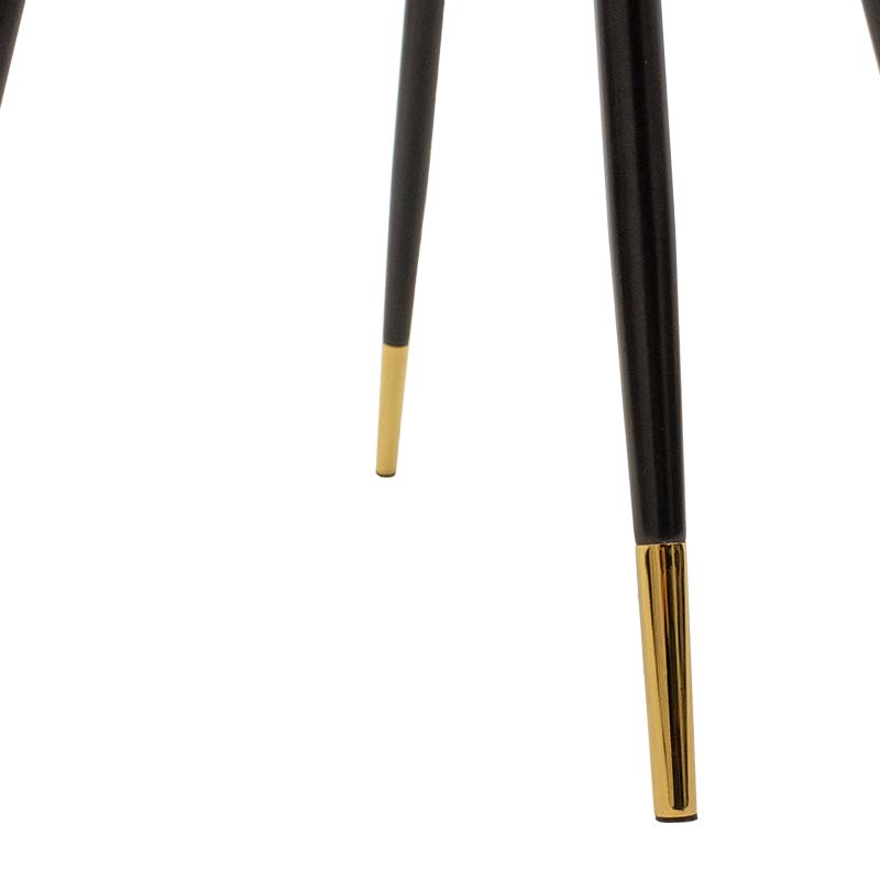 Καρέκλα Giselle pakoworld βελούδο σκούρο πράσινο-μαύρο χρυσό πόδι 8