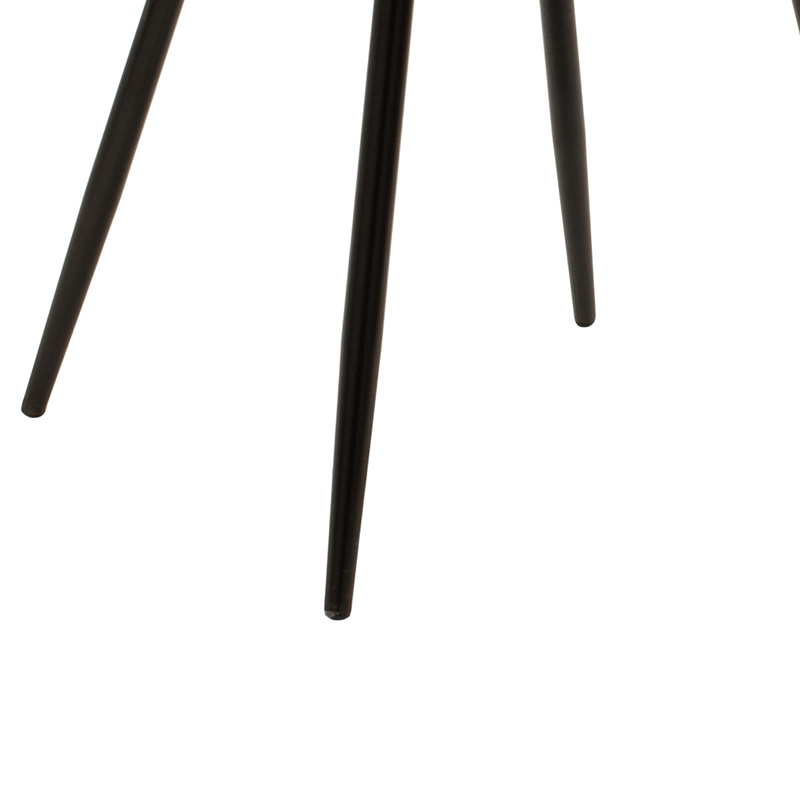 Καρέκλα Giselle pakoworld βελούδο γκρι-μαύρο πόδι 7