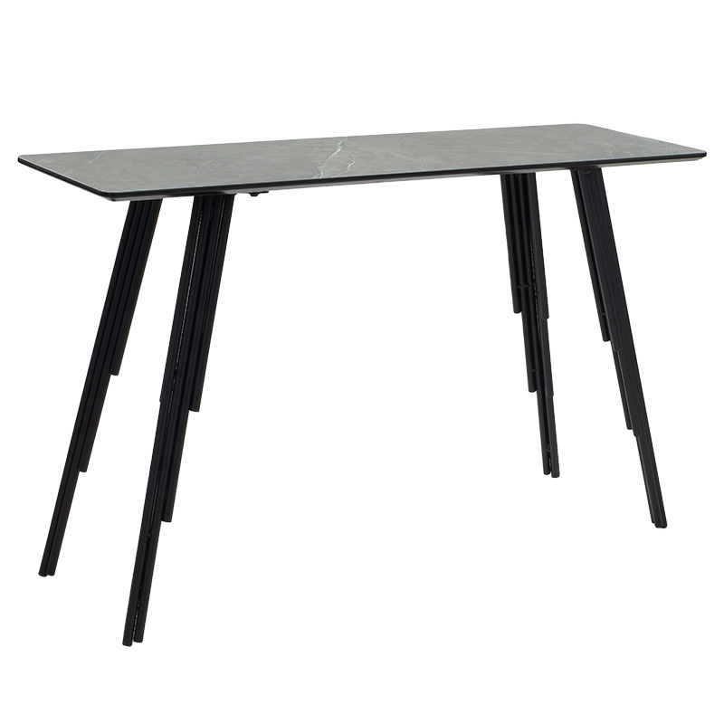 Κονσόλα Lifo pakoworld MDF ανθρακί cement-μαύρο 120x40x75εκ 2