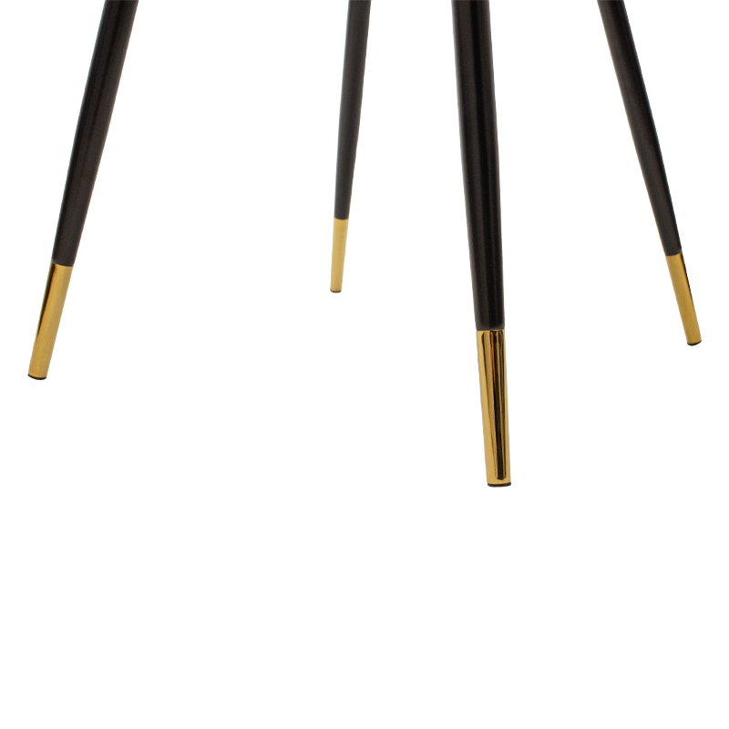 Καρέκλα Giselle pakoworld βελούδο μαύρο-πόδι μαύρο χρυσό 7