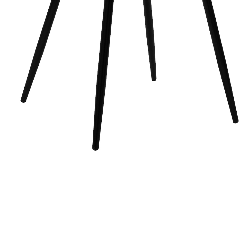 Καρέκλα Giselle pakoworld βελούδο μαύρο-πόδι μαύρο 8