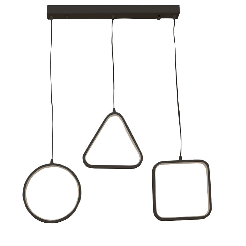 Φωτιστικό οροφής τρίφωτο PWL-0990 pakoworld LED 60W μαύρο 70x10x100εκ 1