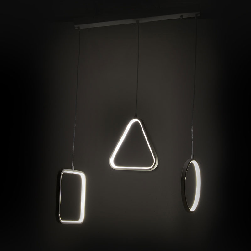 Φωτιστικό οροφής τρίφωτο PWL-0990 pakoworld LED 60W μαύρο 70x10x100εκ 2