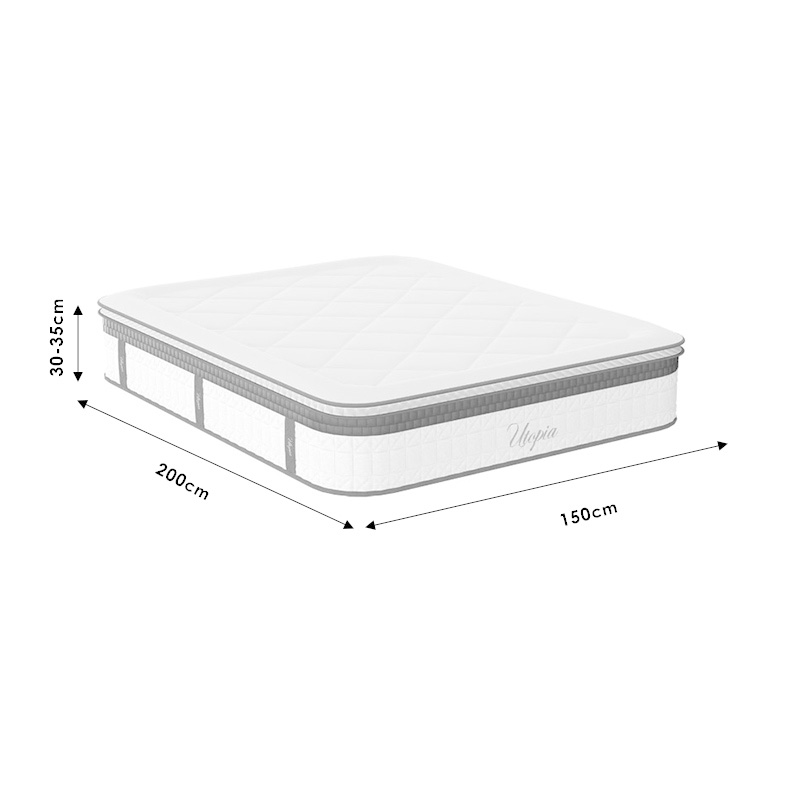 Στρώμα Utopia pakoworld pocket spring με ανώστρωμα 30-32cm 150x200εκ 6