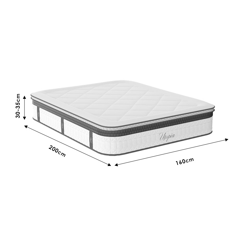 Στρώμα Utopia pakoworld pocket spring με ανώστρωμα 30-32cm 160x200εκ 7