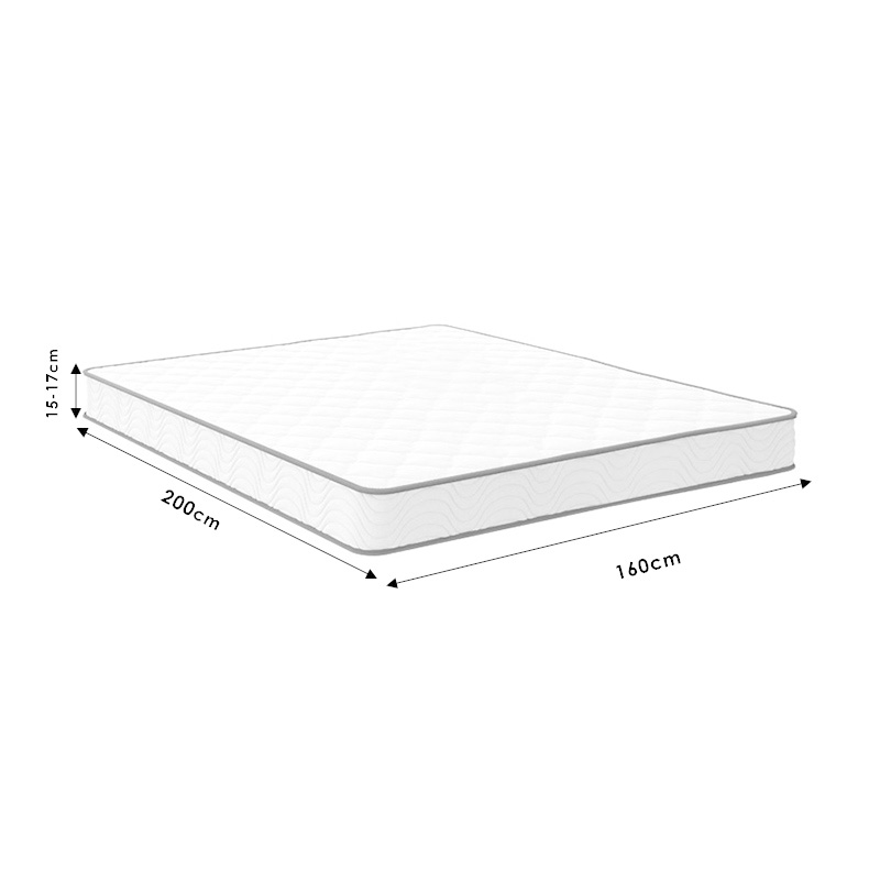 Στρώμα Levander pakoworld bonnell spring roll pack μονής όψης 15-17cm 160x200εκ 6