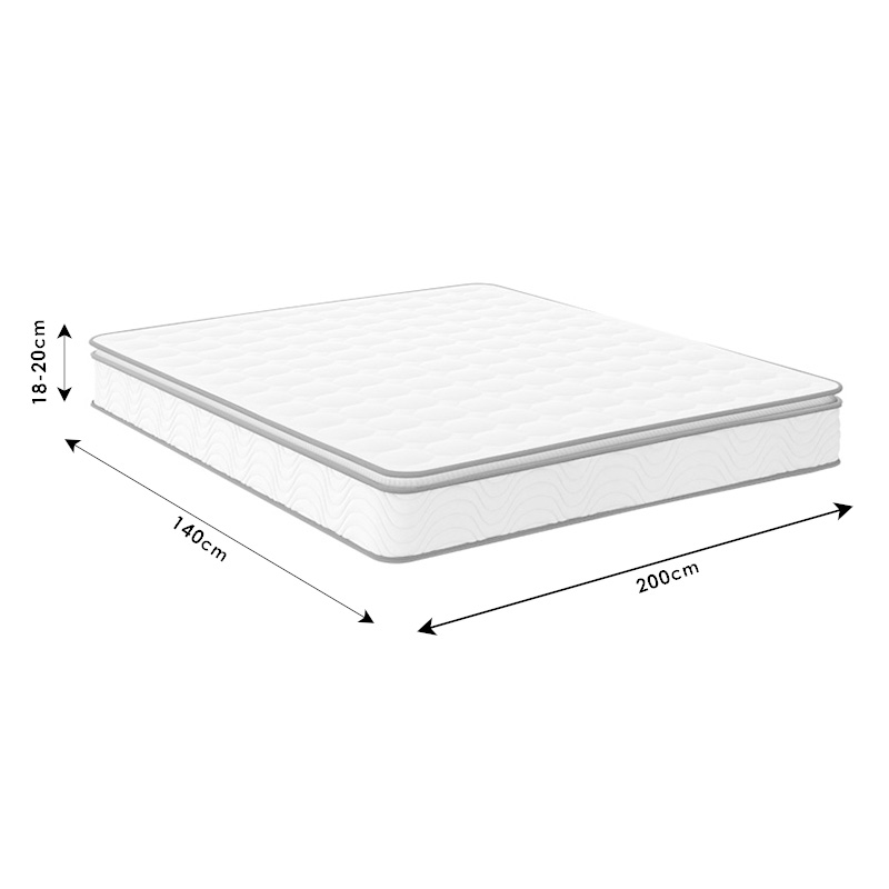 Στρώμα Perfecto pakoworld Continuous springs μονής όψης ανώστρωμα 22-24cm 140x200εκ 2