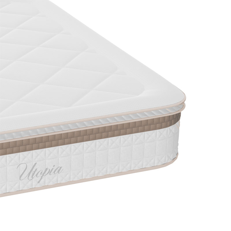 Στρώμα Utopia pakoworld pocket spring με ανώστρωμα aloe vera 30-32cm 140x200εκ 3
