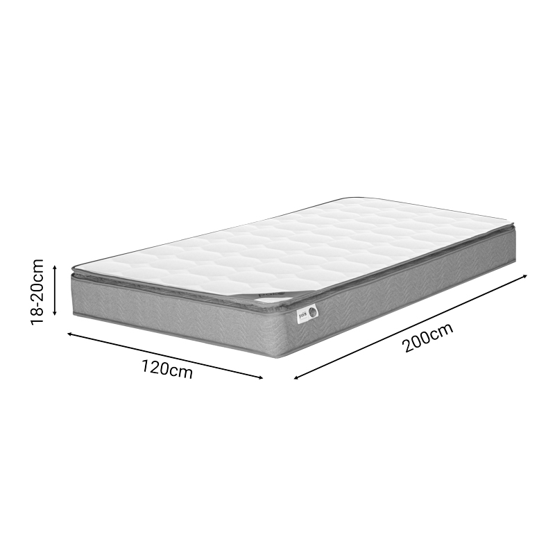 Στρώμα Perfecto pakoworld Continuous springs μονής όψης ανώστρωμα 18-20cm 120x200εκ 6