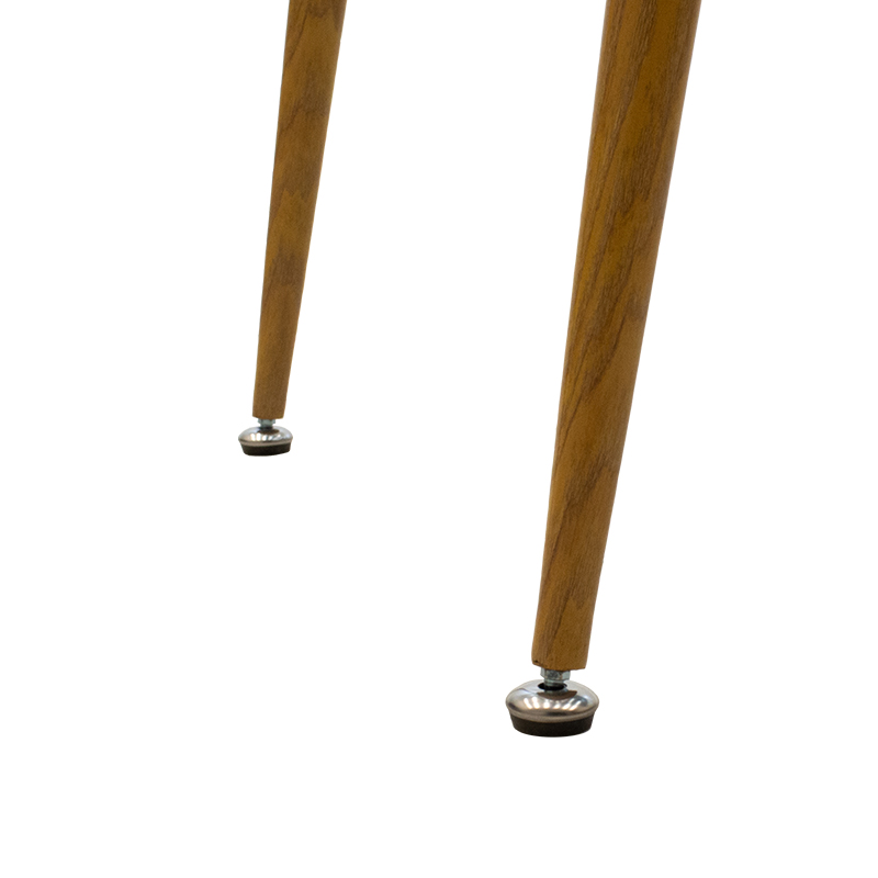 Τραπέζι Chloe pakoworld γυάλινο 8χιλ ανθρακί - πόδι φυσικό 120x70x75εκ 5