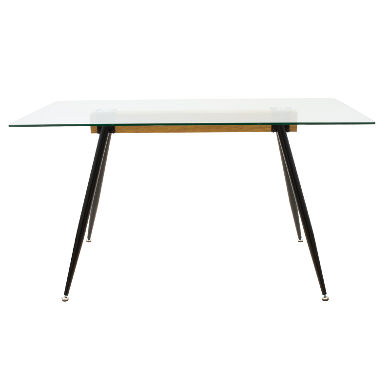 Τραπέζι Astrid pakoworld γυάλινο 10χιλ - πόδι μαύρο 140x80x75εκ 3