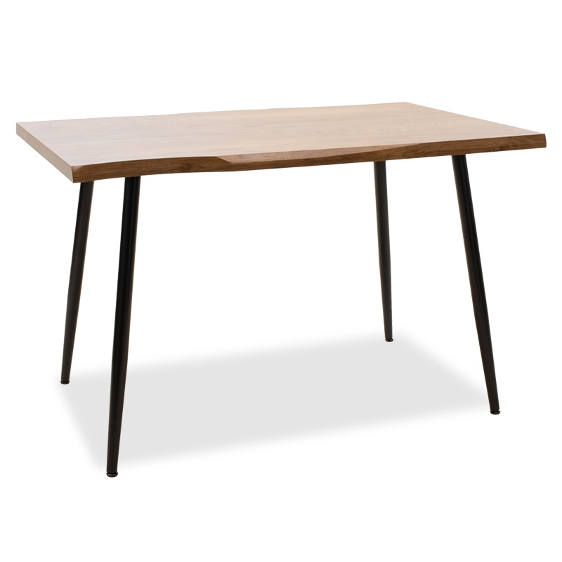 Τραπέζι Neve pakoworld MDF καρυδί-πόδι μεταλλικό μαύρο 120x80x75εκ 2