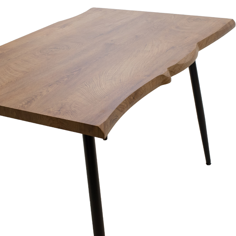 Τραπέζι Neve pakoworld MDF καρυδί-πόδι μεταλλικό μαύρο 120x80x75εκ 5