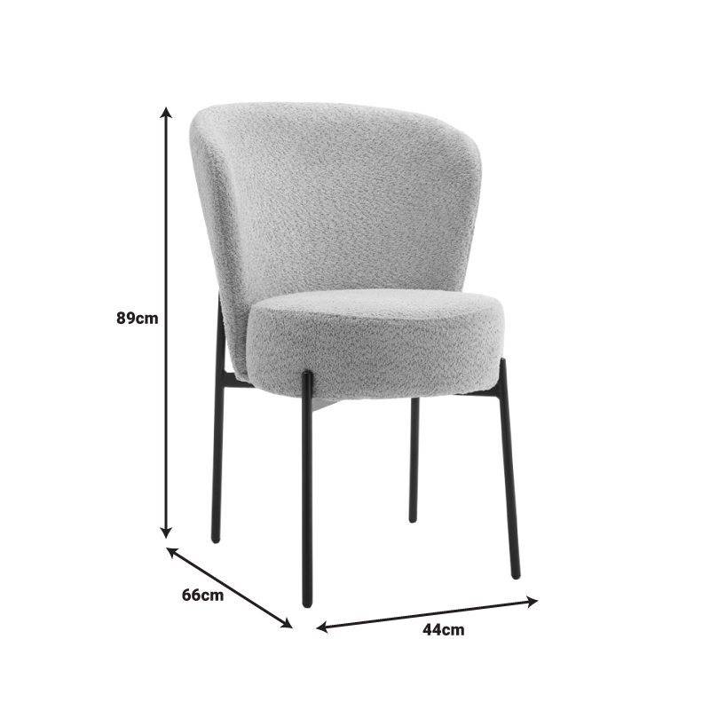 Καρέκλα Houlian pakoworld μέντα ύφασμα-πόδι μαύρο μέταλλο 44x66x89εκ 4