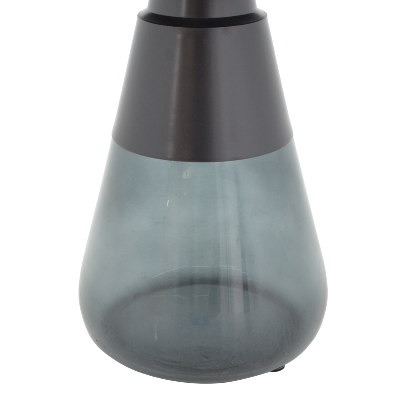 Βοηθητικό τραπέζι Kunlo Inart μαύρο μέταλλο-μαύρο γυαλί Φ50x53.5εκ 4