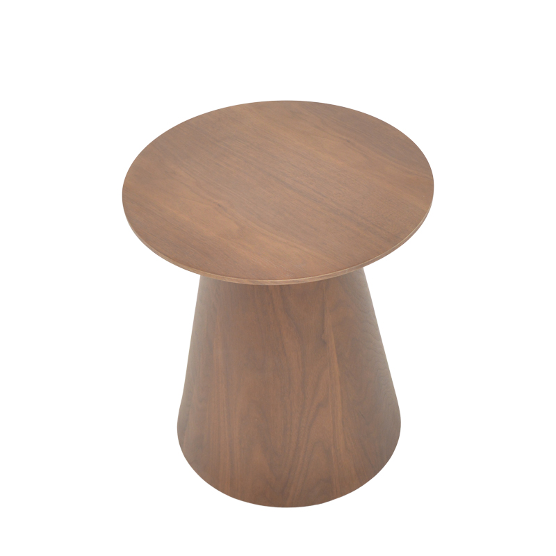 Βοηθητικό τραπέζι Kayano pakoworld καρυδί mdf Φ45x50εκ 3