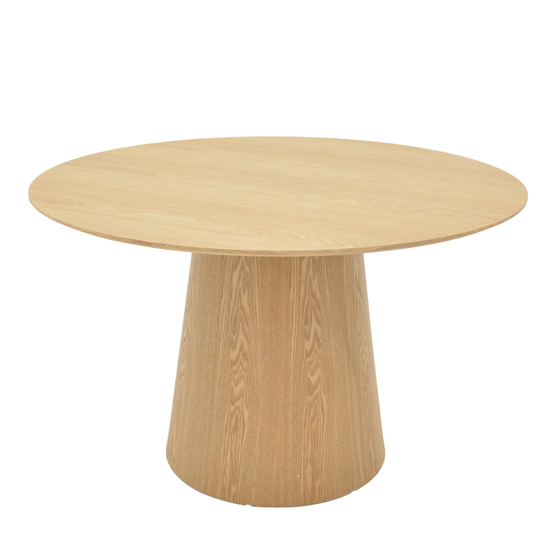 Τραπέζι Kayano pakoworld mdf σε φυσική απόχρωση Φ120x72εκ 1