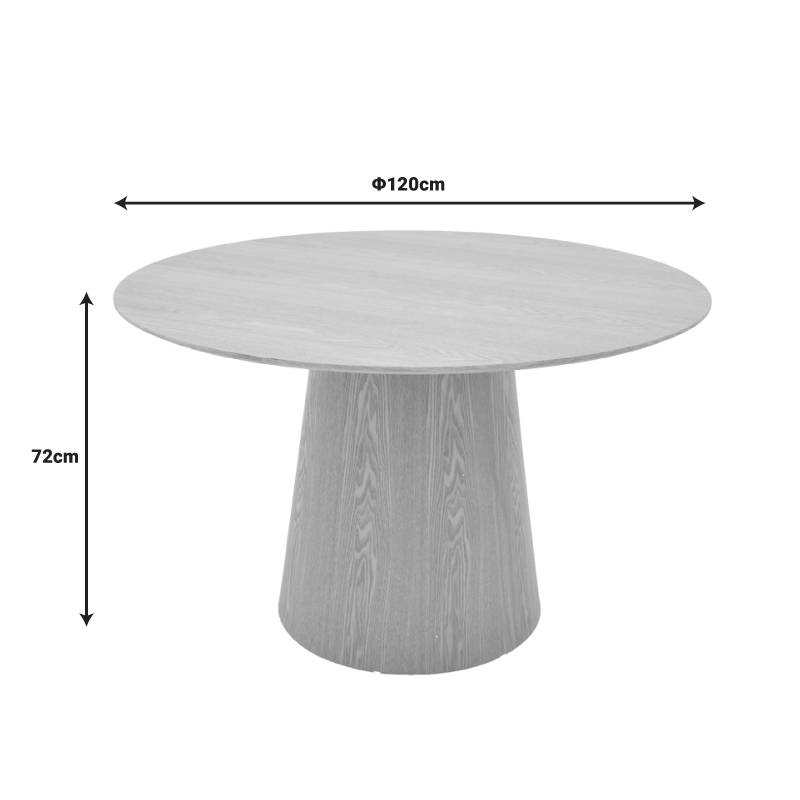 Τραπέζι Kayano pakoworld καρυδί mdf Φ120x72εκ 4