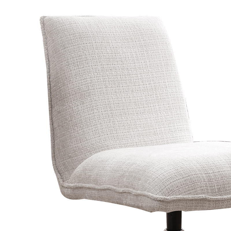 Πολυθρόνα Remona pakoworld περιστρεφόμενη κρεμ ύφασμα-πόδι χρωμίου 63x80x80εκ 6