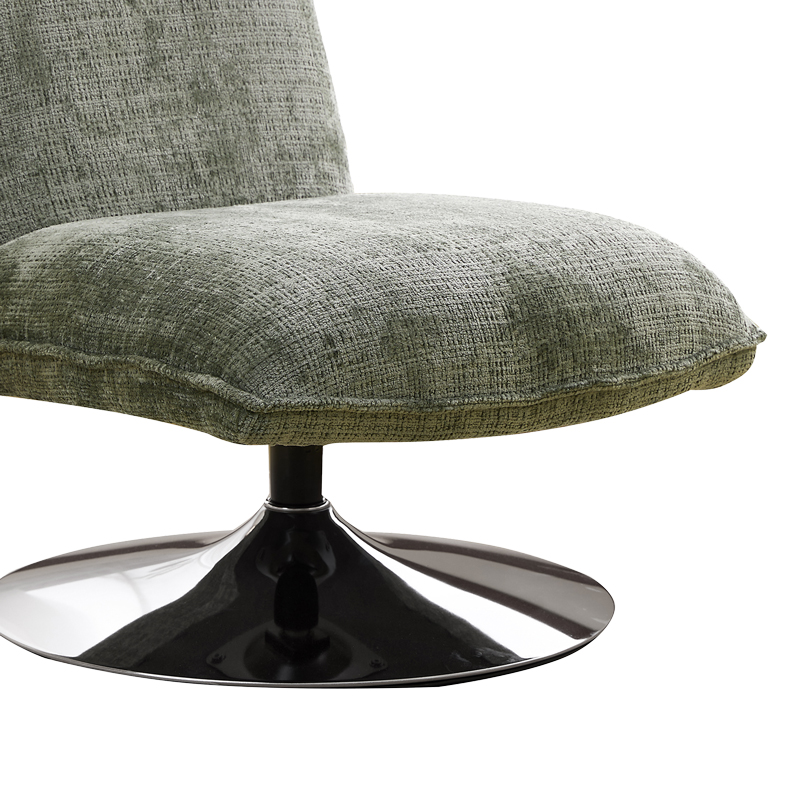 Καρέκλα Remona pakoworld περιστρεφόμενη πράσινο ύφασμα-πόδι χρωμίου 63x80x80εκ 7